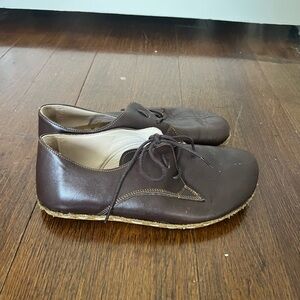 Brown Leather barefoot shoes